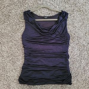 APT 9 Cowl-neck, Sleevless Shirt - Large